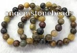 CGB2601 7.5 inches 10mm round natural pietersit beaded bracelets