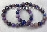 CGB2607 7.5 inches 11mm round natural sugilite beaded bracelets