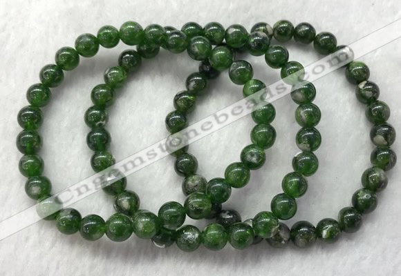 CGB2616 7.5 inches 7mm round diopside quartz beaded bracelets