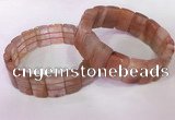 CGB2635 12*18mm faceted rectangle red rutilated quartz bracelets