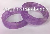 CGB2636 12*18mm faceted rectangle lavender amethyst bracelets