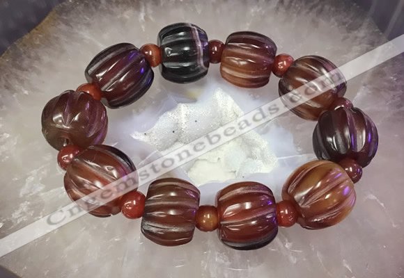 CGB3015 7.5 inches 16*20mm pumpkin agate bracelet wholesale