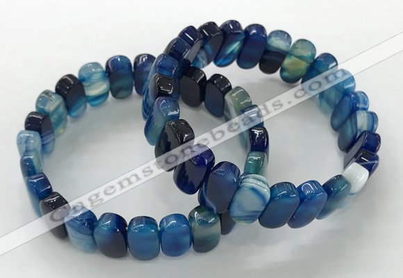 CGB3105 7.5 inches 8*15mm oval agate gemstone bracelets