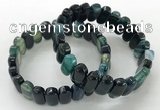 CGB3107 7.5 inches 8*15mm oval agate gemstone bracelets