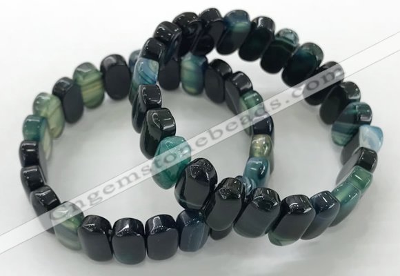 CGB3107 7.5 inches 8*15mm oval agate gemstone bracelets