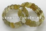 CGB3120 7.5 inches 10*20mm faceted oval agate bracelets