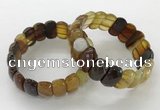 CGB3122 7.5 inches 10*20mm faceted oval agate bracelets