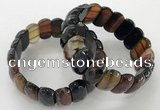 CGB3123 7.5 inches 10*20mm faceted oval agate bracelets