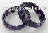 CGB3124 7.5 inches 10*20mm faceted oval agate bracelets