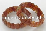 CGB3126 7.5 inches 10*20mm faceted oval agate bracelets