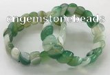 CGB3129 7.5 inches 10*20mm faceted oval agate bracelets