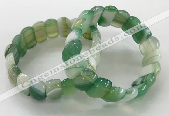 CGB3129 7.5 inches 10*20mm faceted oval agate bracelets