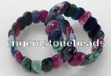 CGB3133 7.5 inches 10*20mm faceted oval agate bracelets