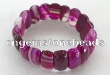 CGB3142 7.5 inches 11*23mm faceted oval agate bracelets