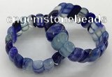 CGB3145 7.5 inches 11*23mm faceted oval agate bracelets