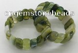CGB3147 7.5 inches 11*23mm faceted oval agate bracelets
