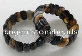 CGB3151 7.5 inches 11*23mm faceted oval agate bracelets