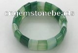 CGB3159 7.5 inches 11*23mm faceted rectangle agate bracelets