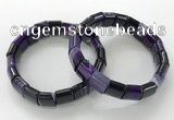 CGB3166 7.5 inches 12*15mm rectangle agate bracelets wholesale