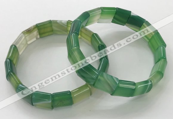 CGB3173 7.5 inches 12*15mm rectangle agate bracelets wholesale