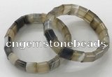 CGB3175 7.5 inches 12*15mm rectangle agate bracelets wholesale