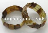 CGB3186 7.5 inches 15*25mm rectangle agate bracelets wholesale