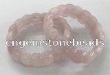 CGB3221 7.5 inches 12*20mm oval rose quartz bracelets