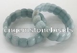 CGB3223 7.5 inches 12*20mm oval imitation aquamarine bracelets