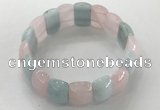 CGB3224 7.5 inches 12*20mm oval mixed gemstone bracelets