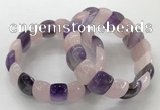 CGB3225 7.5 inches 12*20mm oval mixed quartz bracelets