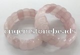 CGB3240 7.5 inches 12*25mm oval rose quartz bracelets