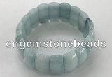 CGB3242 7.5 inches 12*25mm oval imitation aquamarine bracelets