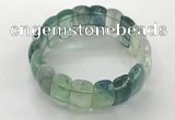 CGB3243 7.5 inches 12*25mm oval fluorite gemstone bracelets