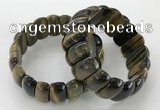 CGB3252 7.5 inches 12*25mm oval blue tiger eye bracelets