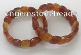 CGB3268 7.5 inches 10*15mm faceted marquise red agate bracelets