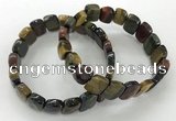 CGB3272 7.5 inches 10*15mm faceted marquise mixed tiger eye bracelets