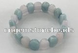 CGB3283 7.5 inches 10*15mm faceted oval mixed gemstone bracelets