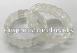 CGB3290 7.5 inches 10*20mm faceted oval white crystal bracelets