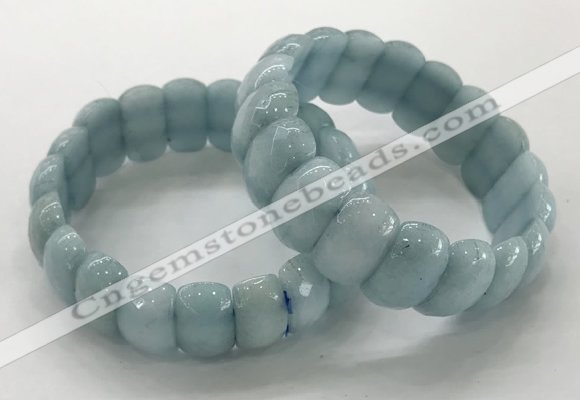 CGB3293 7.5 inches 10*20mm faceted oval imitation aquamarine bracelets