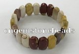 CGB3319 7.5 inches 10*20mm faceted oval mookaite bracelets