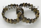 CGB3320 7.5 inches 10*20mm faceted oval yellow tiger eye bracelets