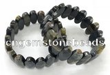 CGB3321 7.5 inches 10*20mm faceted oval blue tiger eye bracelets