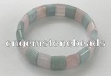 CGB3332 7.5 inches 10*15mm rectangle mixed gemstone bracelets