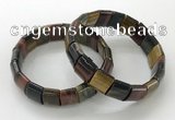 CGB3341 7.5 inches 10*15mm rectangle mixed tiger eye bracelets