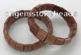 CGB3343 7.5 inches 10*15mm rectangle goldstone bracelets