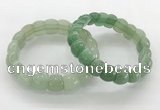 CGB3370 7.5 inches 10*15mm oval green aventurine bracelets