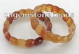 CGB3372 7.5 inches 10*15mm oval red agate bracelets