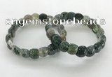 CGB3374 7.5 inches 10*15mm oval moss agate bracelets