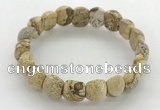 CGB3382 7.5 inches 10*15mm oval picture jasper bracelets