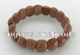 CGB3383 7.5 inches 10*15mm oval goldstone bracelets wholesale